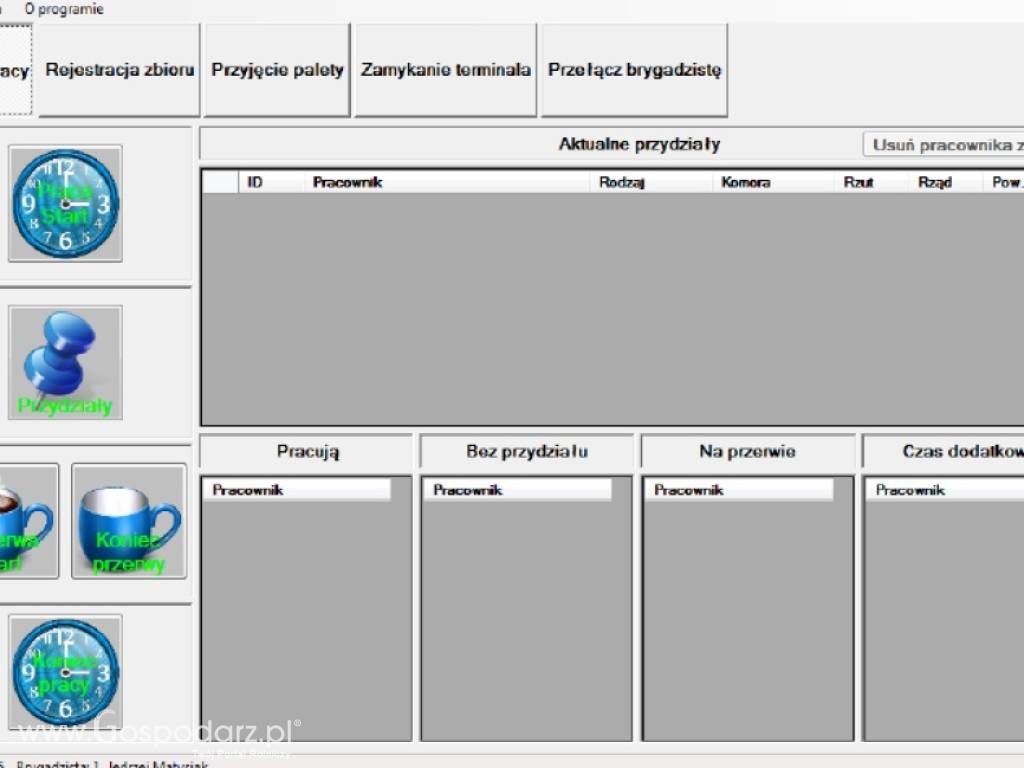 System do rejestracji zbiorów pieczarki 4