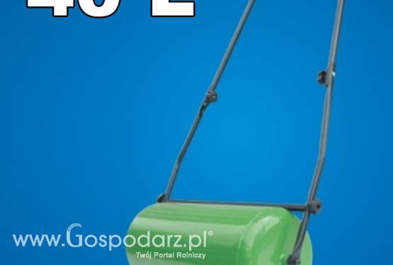 Walec ogrodowy, walec do trawników JakMet 40Lbębnowy, pojemność 40l,  szer. robocza: 60.0cm,