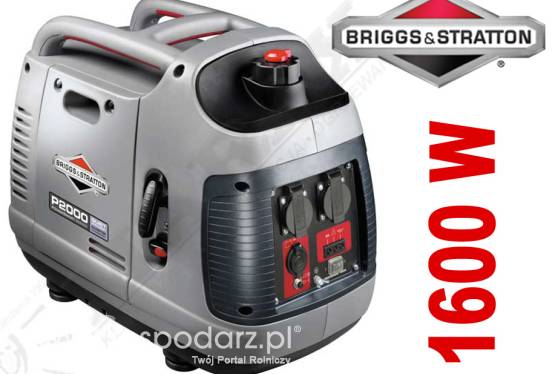 Przenośny agregat prądotwórczy BRIGGS & STRATTON INVERTER P2000 moc 1600W, prądnica spalinowa, wyciszony + AVR