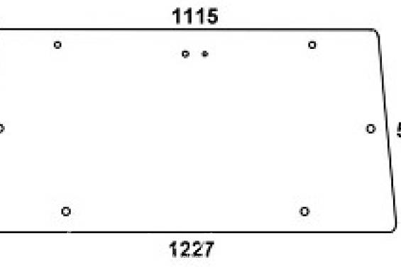 MASSEY FERGUSON - szyba tylna przezroczysta. Seria: MF 300