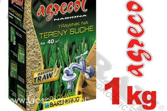 Trawa, nasiona trawy BARENBRUG / AGRECOL HYDROSAVER masa: 1 kg, na 40m2, watersaver, mieszanka traw na tereny suche