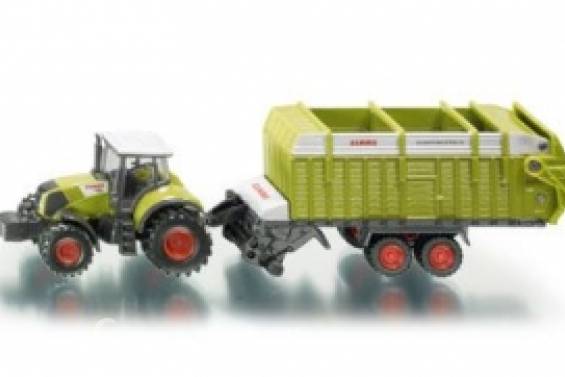 Ciągnik Claas Axion 850 z naczepą samozaładowczą 1:87  (zabawka, model)