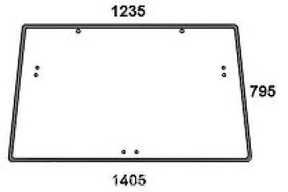 JOHN DEERE - szyba tylna seria 7000