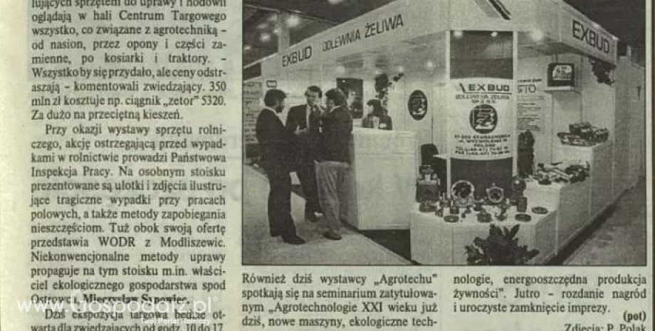 Agrotech 30 lat temu. Pierwsze targi odbyły się w listopadzie 1995!